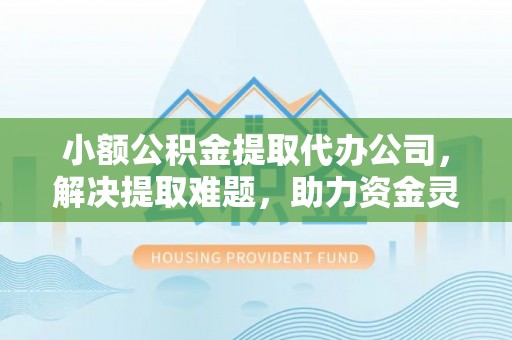 河南小额公积金提取代办公司，解决提取难题，助力资金灵活使用