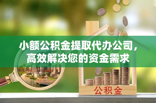 河南小额公积金提取代办公司，高效解决您的资金需求