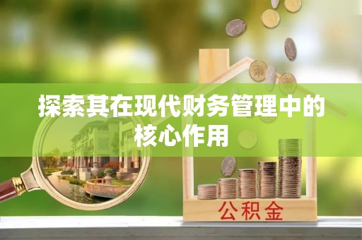 河南探索其在现代财务管理中的核心作用