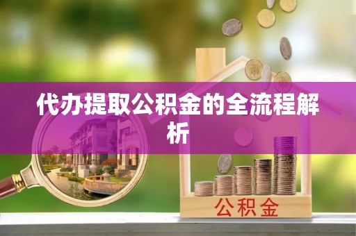 河南代办提取公积金的全流程解析