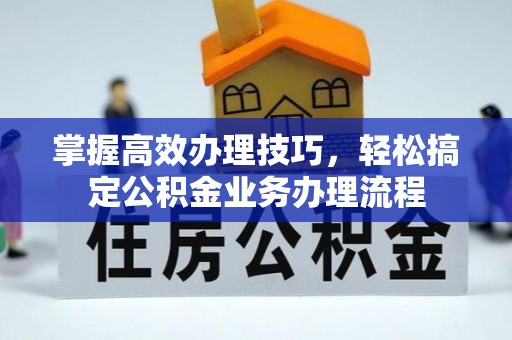 河南掌握高效办理技巧，轻松搞定公积金业务办理流程